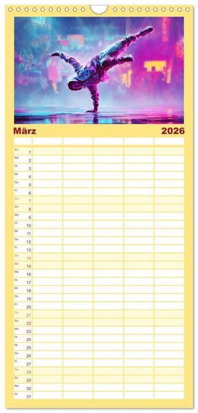 Produktbild: Familienplaner 2026 - Olympia. Anders. mit 5 Spalten (Wandkalender, 21 x 45 cm) CALVENDO