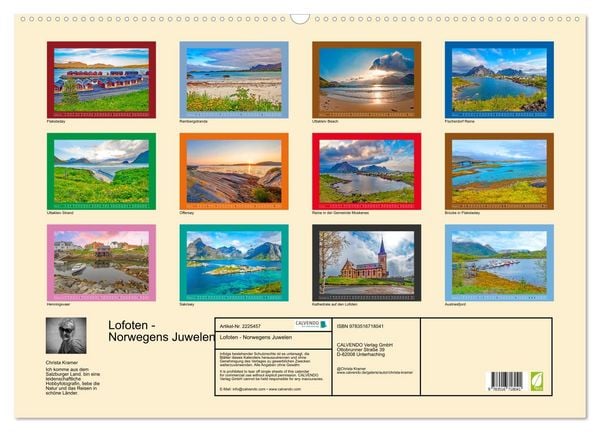 Produktbild: Lofoten - Norwegens Juwelen (Wandkalender 2026 DIN A2 quer), CALVENDO Monatskalender