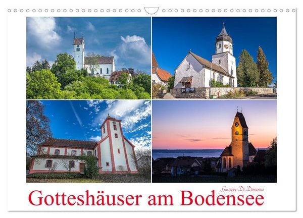 Gotteshäuser am Bodensee (Wandkalender 2026 DIN A3 quer), CALVENDO Monatskalender