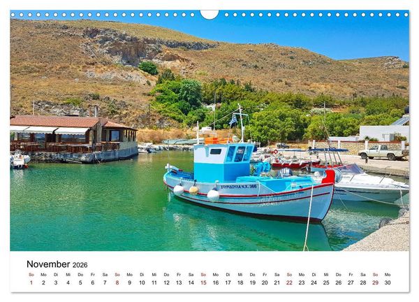 Produktbild: Farbenfrohe Boote in kristallklarem Wasser (Wandkalender 2026 DIN A3 quer), CALVENDO Monatskalender