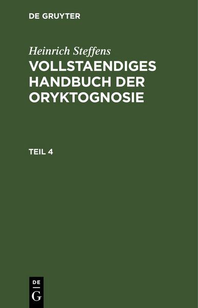 Produktbild: Vollstaendiges Handbuch der Oryktognosie. Teil 4