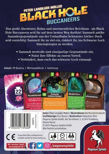 Pegasus Spiele 18287E Black Hole Buccaneers (English Edition) gioco di carte