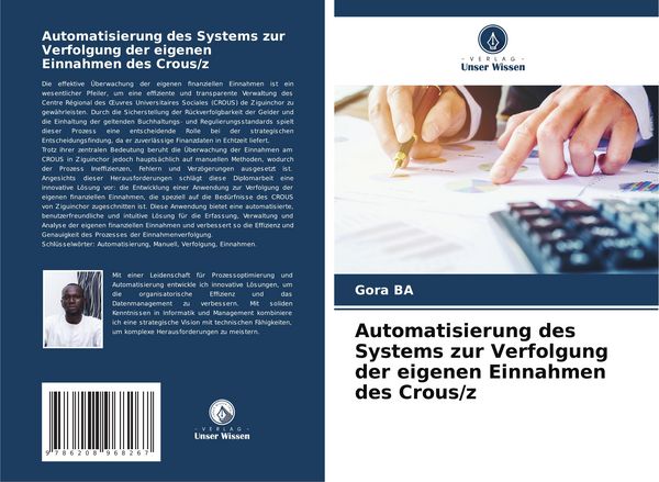 Produktbild: Automatisierung des Systems zur Verfolgung der eigenen Einnahmen des Crous/z