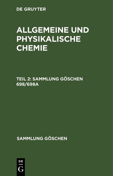 Produktbild: Allgemeine und physikalische Chemie. Teil 2