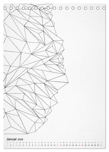 Produktbild: Geometric Graphik Art (Tischkalender 2026 DIN A5 hoch), CALVENDO Monatskalender