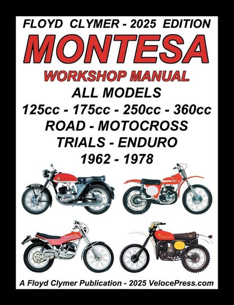 Produktbild: MONTESA - ALL MODELS 125cc - 175cc - 250cc - 360cc 1962-1978 WORKSHOP MANUAL
