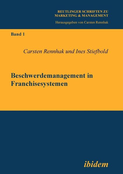 Produktbild: Rennhak, C: Beschwerdemanagement in Franchisesystemen.