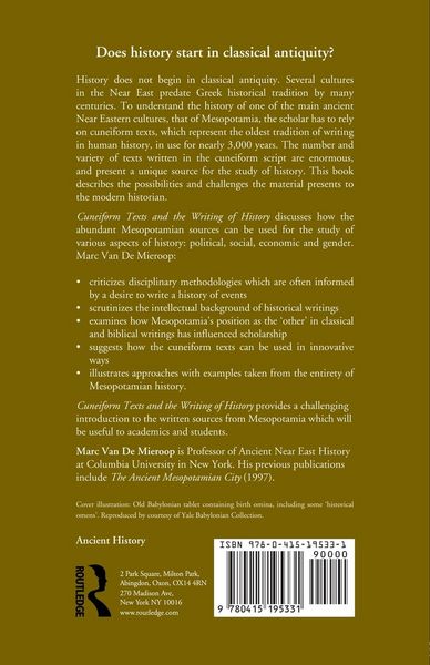 Produktbild: Cuneiform Texts and the Writing of History