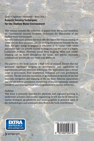 Produktbild: Acoustic Sensing Techniques for the Shallow Water Environment