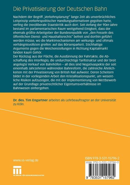 Produktbild: Die Privatisierung der Deutschen Bahn