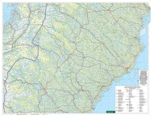 Produktbild: Freytag & berndt Stra&szlig;enkarte Schweden Nord, Schwedisch Lappland - Ume&aring; - &Ouml;stersund 1:400.000