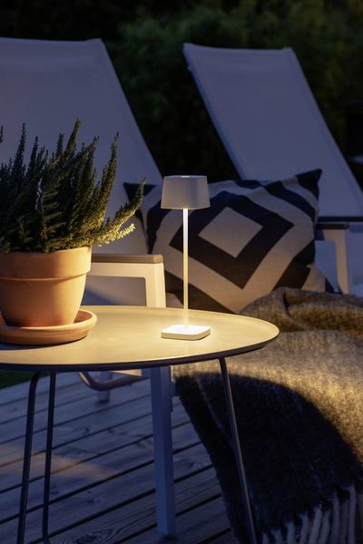 Produktbild: Konstsmide 7829-250 Capri LED-Akku-Tischlampe 2.2W Warmwei&szlig; Wei&szlig;