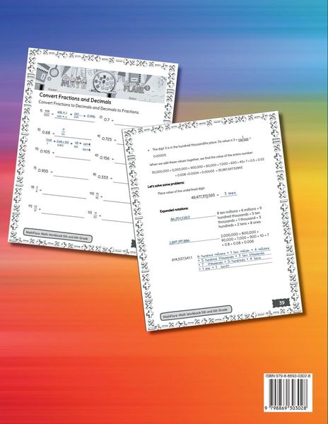 Produktbild: MathFlare - Math Workbook 5th and 6th Grade