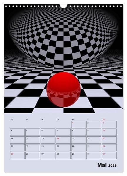 Produktbild: OpArt und mehr (Wandkalender 2026 DIN A3 hoch), CALVENDO Monatskalender