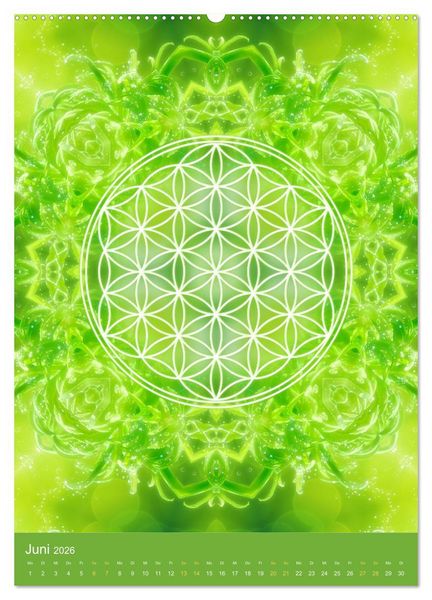 Produktbild: Blume des Lebens - Harmonie durch Symbolkraft (Wandkalender 2026 DIN A2 hoch), CALVENDO Monatskalender