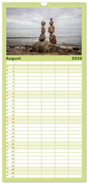 Produktbild: Familienplaner 2026 - Die Insel Usedom in Bildern mit 5 Spalten (Wandkalender, 21 x 45 cm) CALVENDO