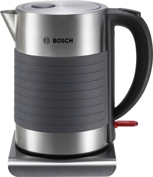 Bosch Haushalt TWK7S05 Wasserkocher Edelstahl, Schwarz Fassungsvermögen: 1.7l