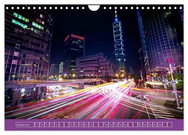 Produktbild: Metropolen - Asiens sch&ouml;nste St&auml;dte bei Nacht (Wandkalender 2027 DIN A4 quer), CALVENDO Monatskalender