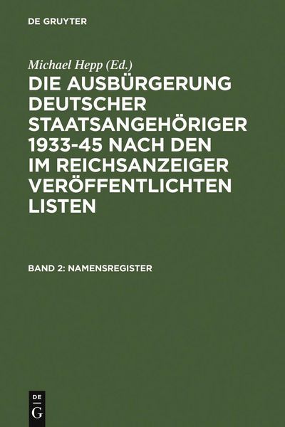 Produktbild: Namensregister