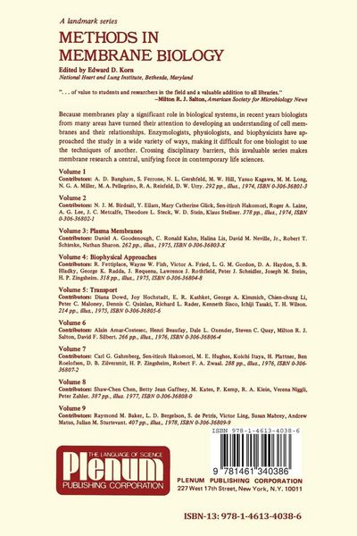 Produktbild: Methods in Membrane Biology
