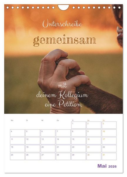 Produktbild: Tierische Challenges: F&uuml;r mehr Bewusstsein und mehr Tierschutz (Wandkalender 2026 DIN A4 hoch), CALVENDO Monatskalender