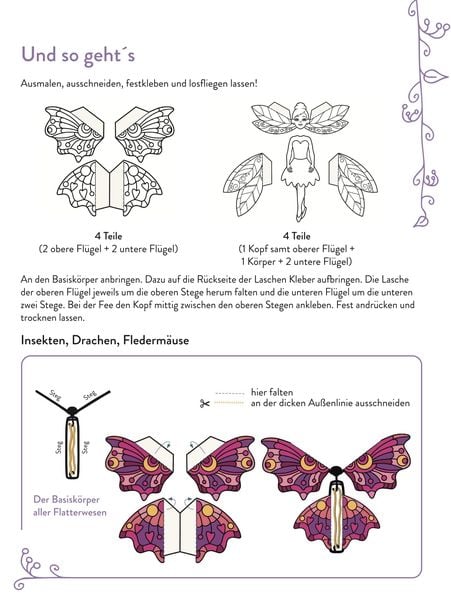 Produktbild: Zauberhafte Flatterwesen. Zum Abheben sch&ouml;n: &uuml;ber 40 fliegende Schmetterlinge, Bienen, Feen und Drachen
