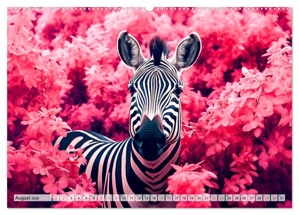 Produktbild: Animal Art - Tiere und Blumen (Wandkalender 2026 DIN A2 quer), CALVENDO Monatskalender