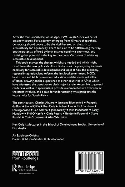 Produktbild: Sustainable Development for a Democratic South Africa