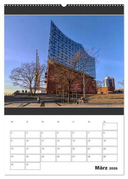 Produktbild: Wahrzeichen Elphi (Wandkalender 2026 DIN A2 hoch), CALVENDO Monatskalender
