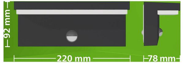 Produktbild: Philips LED Bustan 8720169257399 LED-Au&szlig;enwandleuchte mit Bewegungsmelder LED 3.8 W Anthrazit