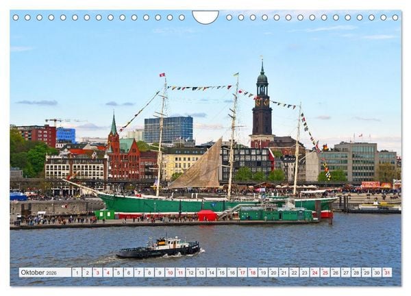 Produktbild: Hamburg mit Hafengeburtstag (Wandkalender 2026 DIN A4 quer), CALVENDO Monatskalender