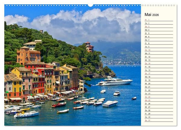 Produktbild: Ligurien - Berge und Meer (Wandkalender 2026 DIN A2 quer), CALVENDO Monatskalender