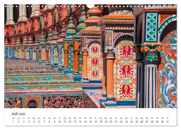 Produktbild: Sevilla - Atemberaubende Architektur (Wandkalender 2026 DIN A3 quer), CALVENDO Monatskalender