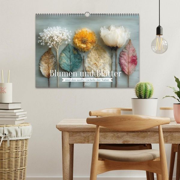 Produktbild: Blumen und Bl&auml;tter sind das sanfte L&auml;cheln der Natur. (Wandkalender 2027 DIN A3 quer), CALVENDO Monatskalender