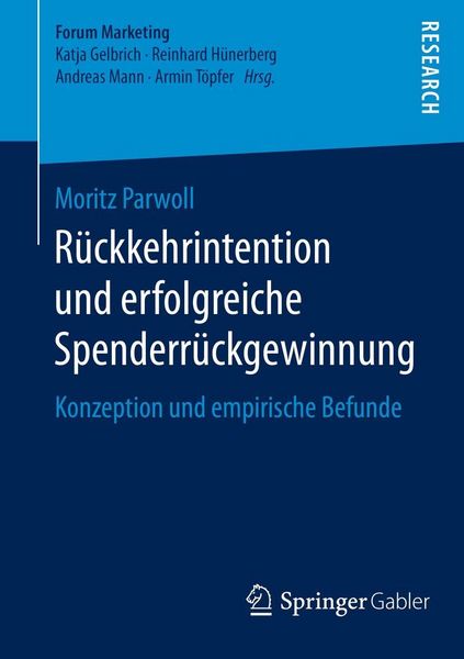 Produktbild: R&uuml;ckkehrintention und erfolgreiche Spenderr&uuml;ckgewinnung