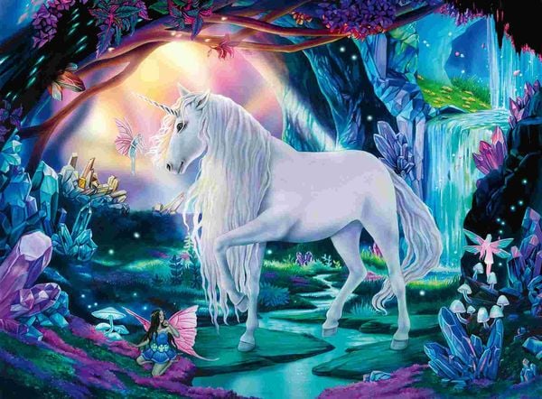 Produktbild: Kinderpuzzle 300 XXL Teile - Kristall-Einhorn