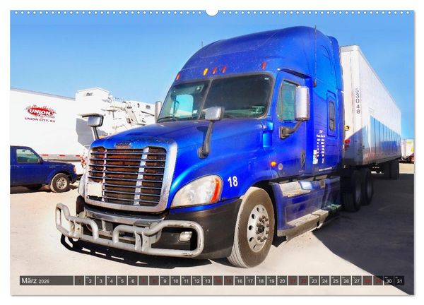 Produktbild: Amerikanische Lastwagen - Trucks (hochwertiger Premium Wandkalender 2026 DIN A2 quer), Kunstdruck in Hochglanz