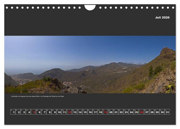 Produktbild: Teneriffa im Panorama (Wandkalender 2026 DIN A4 quer), CALVENDO Monatskalender