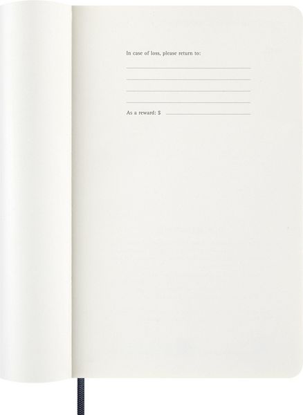 Produktbild: Moleskine 12 Monate Wochen Notizkalender 2027, Large/A5, 1 Wo = 1 Seite, rechts linierte Seite, Weicher Einband, Saphir
