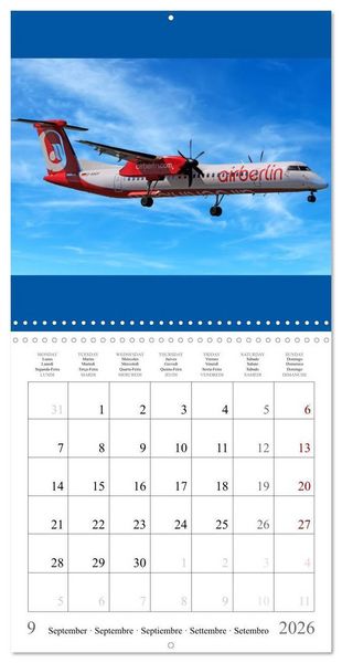 Produktbild: Gayde, F: Airplanes in the blue sky (Wall Calendar 2026 12 &times;