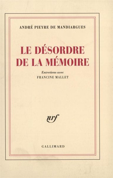 Produktbild: Le désordre de la mémoire