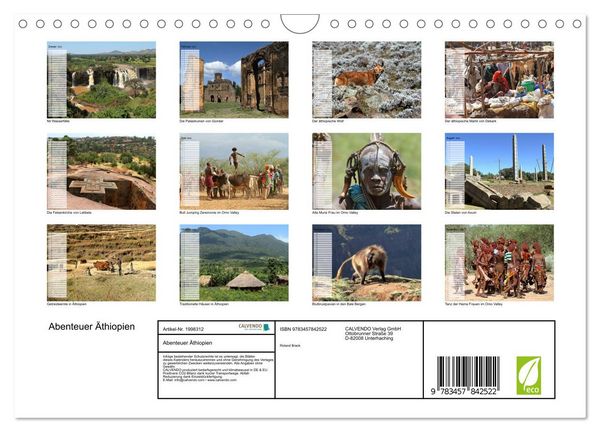 Produktbild: Abenteuer &Auml;thiopien (Wandkalender 2026 DIN A4 quer), CALVENDO Monatskalender