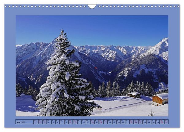 Produktbild: Winterwanderung in den Tuxer Alpen (Wandkalender 2026 DIN A3 quer), CALVENDO Monatskalender