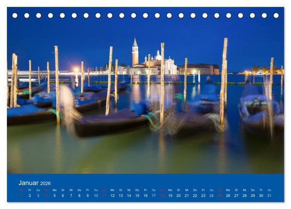 Produktbild: Mein lautloses Venedig (Tischkalender 2026 DIN A5 quer), CALVENDO Monatskalender