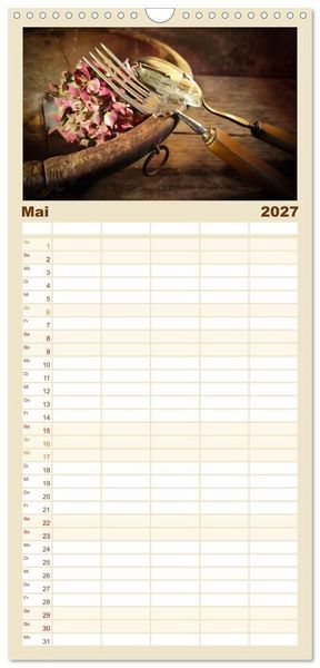 Produktbild: Familienplaner 2027 - Wabi Sabi: All die sch&ouml;nen alten Dinge mit 5 Spalten (Wandkalender, 21 x 45 cm) CALVENDO