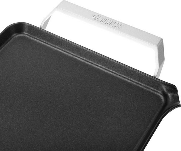 Produktbild: Princess Table Chef Premium XL Elektro Teppan Yaki Tischgrill mit manueller Temperatureinstellung Silber (matt), Schwarz