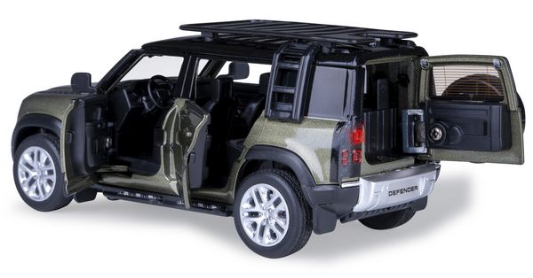 Produktbild: Land Rover Defender 110 Diecast 1:32 gr&uuml;n inkl. Knopfzellen