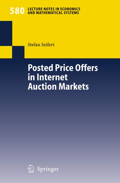 Produktbild: Posted Price Offers in Internet Auction Markets