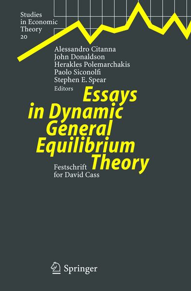 Produktbild: Essays in Dynamic General Equilibrium Theory