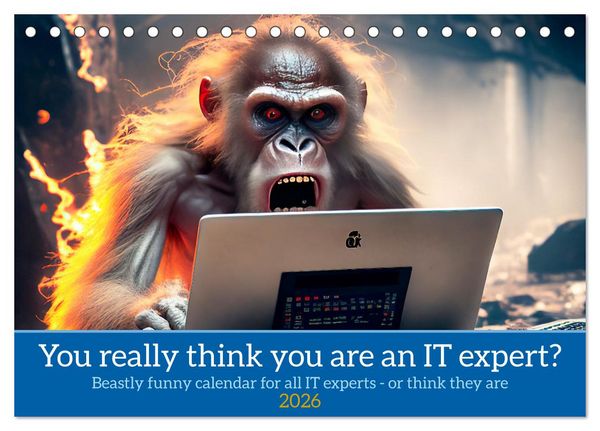 Produktbild: You really think you are an IT expert (Desk Calendar 2026 DIN A5 landscape), CALVENDO 12 Month DeskCalendar
